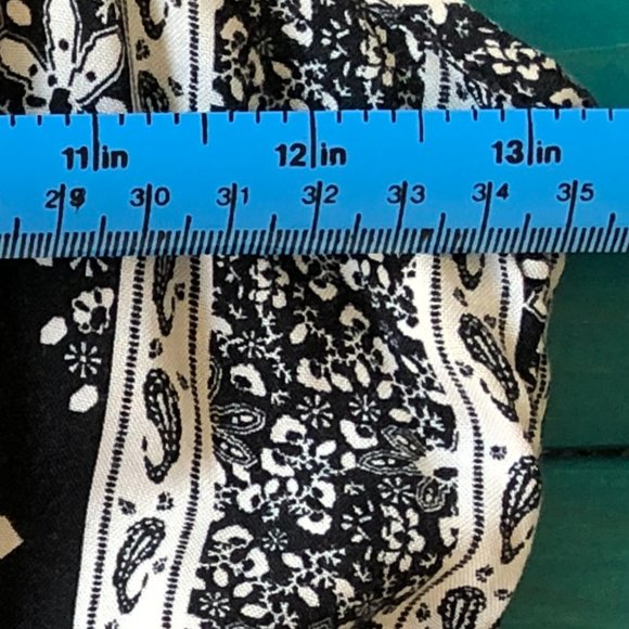 H&M Asymmetrical Black & White Paisley Dress with Adjustable Spaghetti Straps - Picture 10 of 13